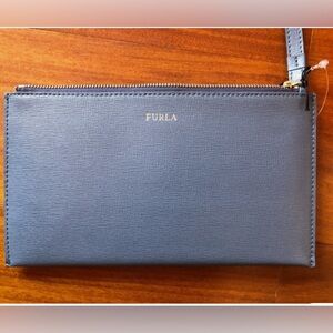 Furla blue  Leather Wristlet